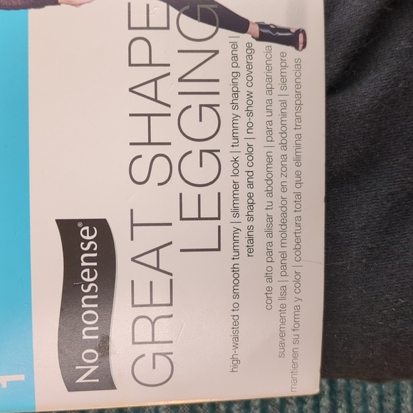 No Nonsense Great Shape Cotton Leggings, High Waist, Tummy Shaping Panel - Picture 5 of 7